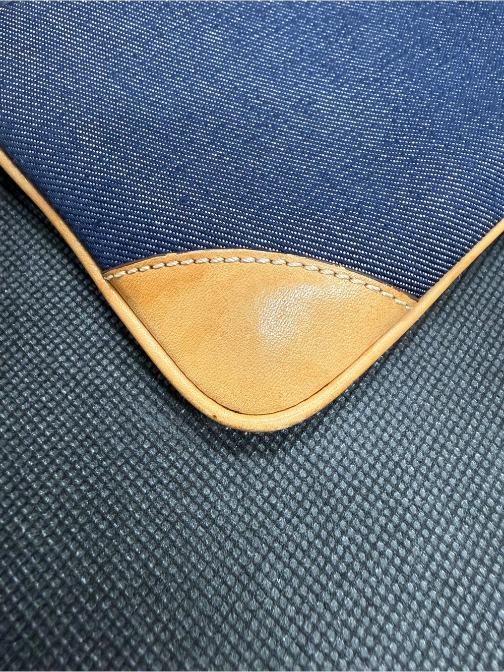 💙COACH💙Vintage Y2K Denim & Vachetta Leather Wristlet/EUC - Picture 8 of 9